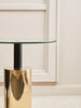 Gold Glass Side Table