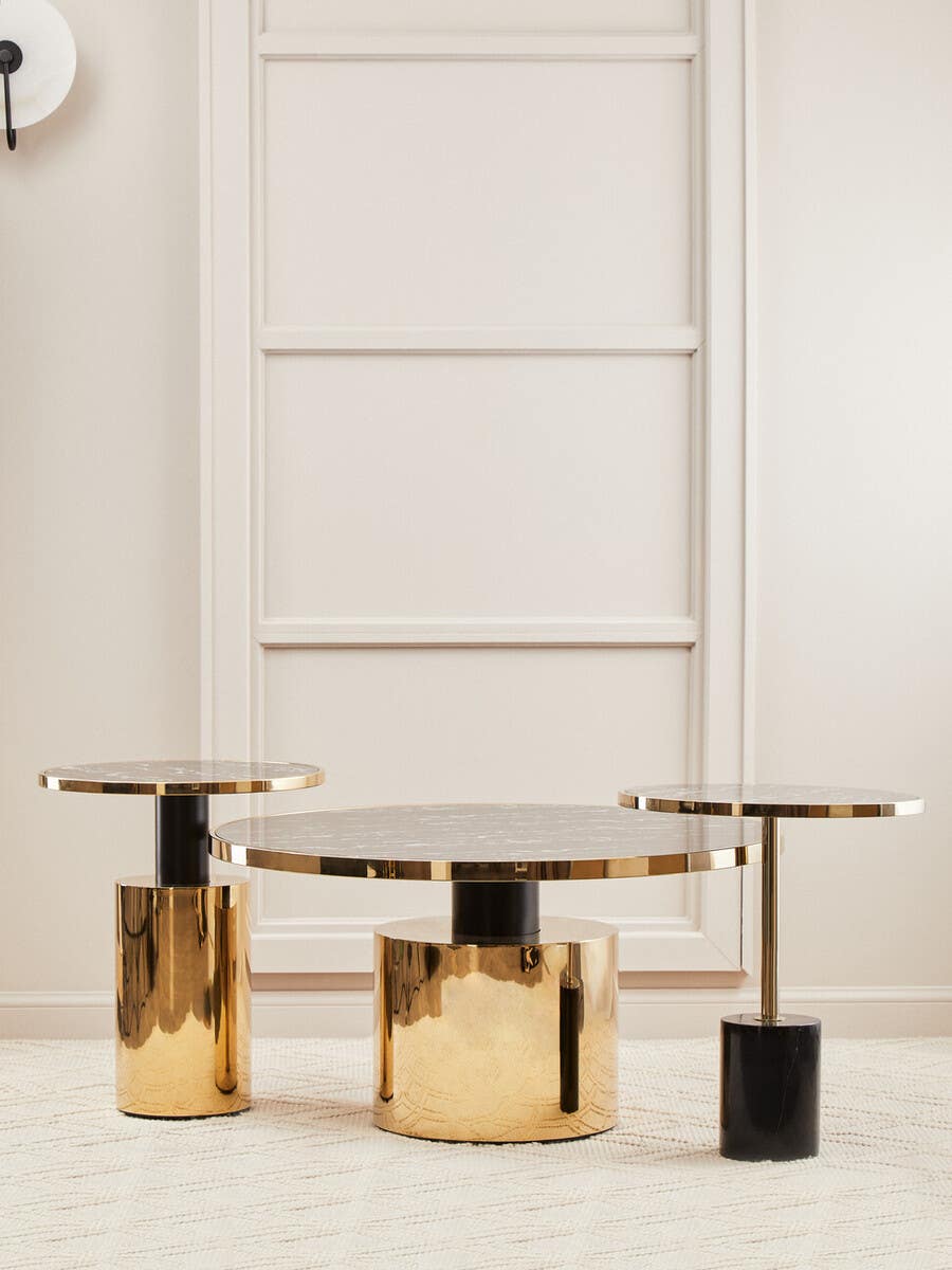 Luxury Marble Gold Side Table
