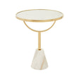 Luxe Glass Marble Side Table
