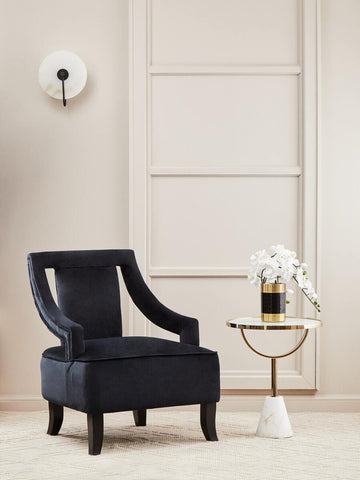 Luxe Glass Marble Side Table