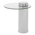 Silver Base Glass Side Table