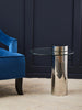 Silver Base Glass Side Table