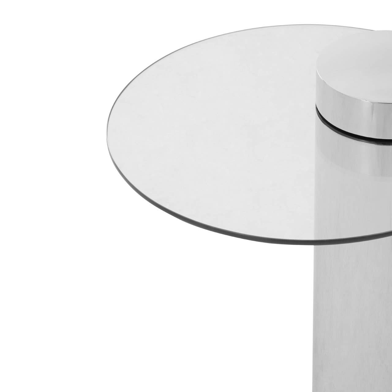 Silver Base Glass Side Table