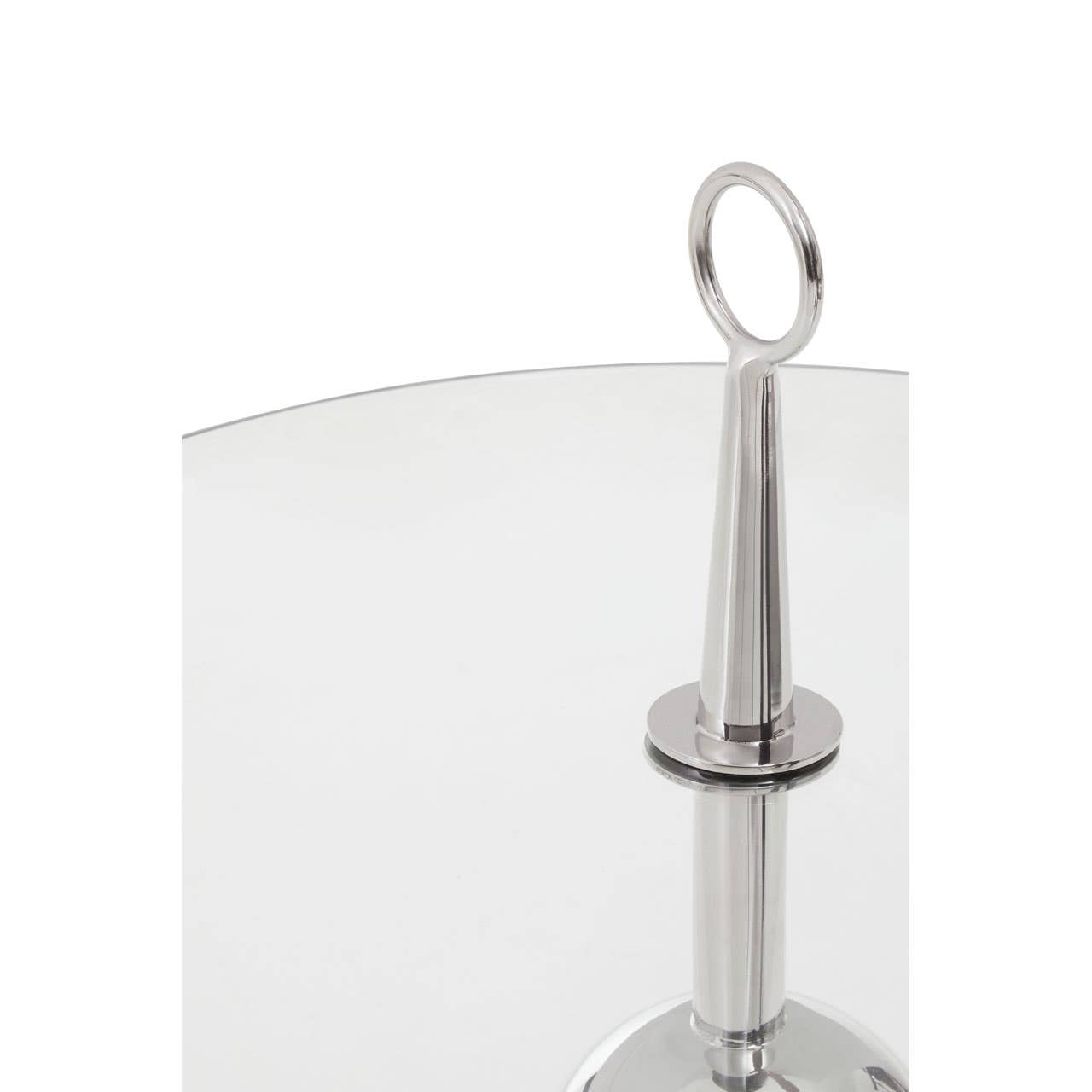 Elegant Glass Steel Side Table