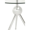 Elegant Glass Steel Side Table