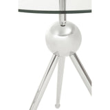 Elegant Glass Steel Side Table