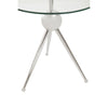 Elegant Glass Steel Side Table