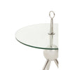 Elegant Glass Steel Side Table