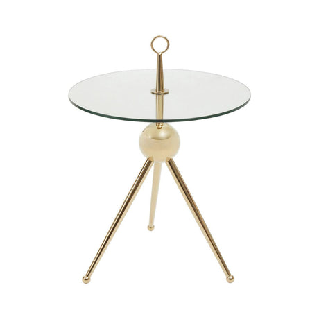 Gilded Glass Side Table