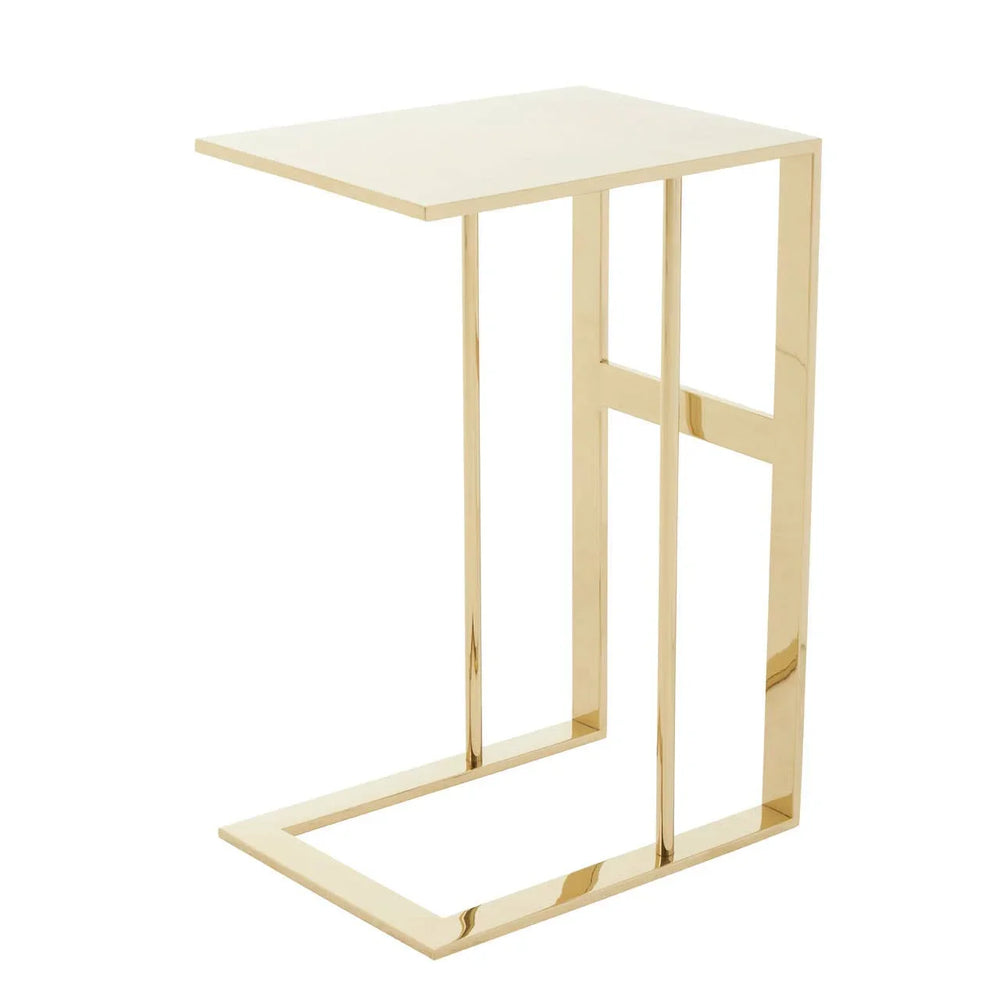 Golden C-Shape Luxe Table