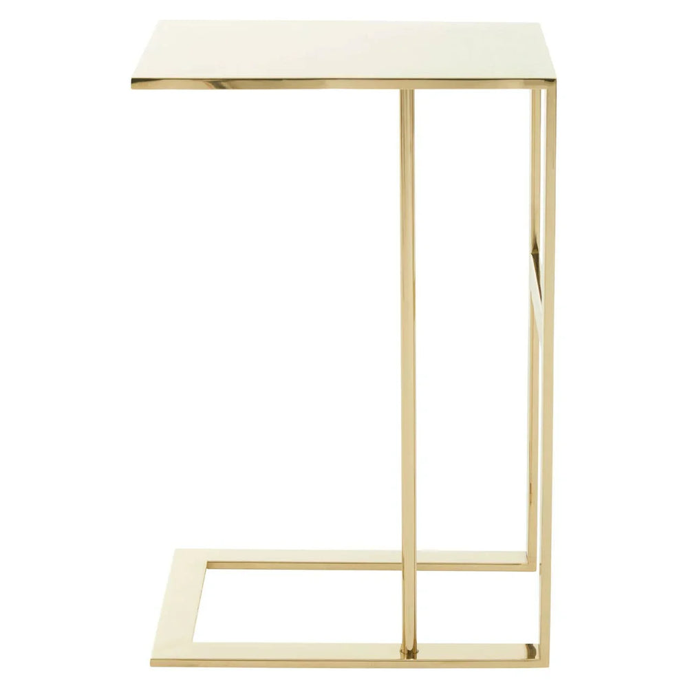 Golden C-Shape Luxe Table
