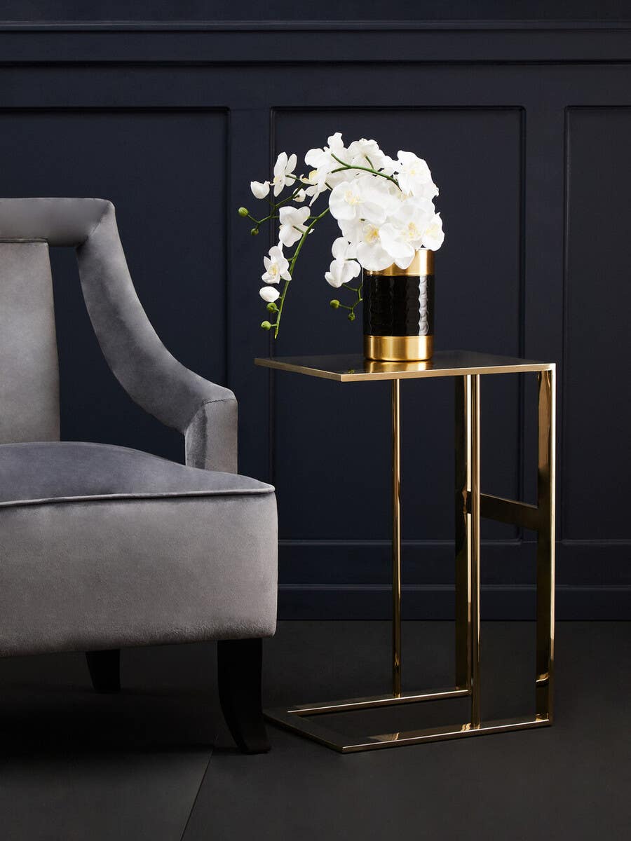 Golden C-Shape Luxe Table
