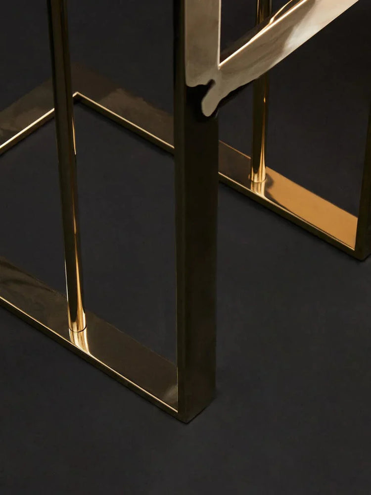Golden C-Shape Luxe Table