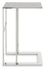 Luxury Silver C-Shape Side Table