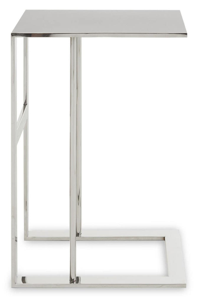 Luxury Silver C-Shape Side Table