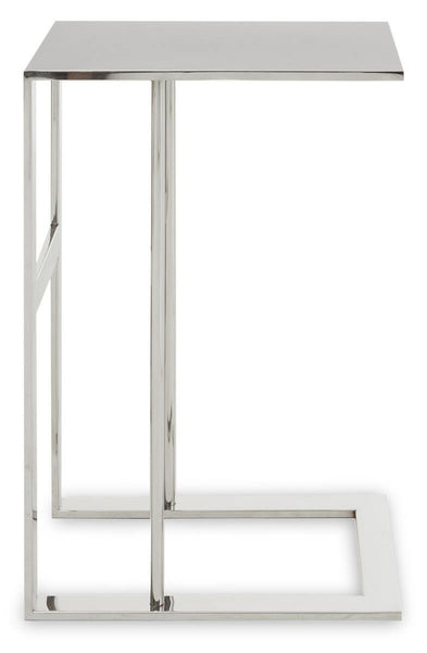 Luxury Silver C-Shape Side Table
