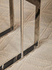 Luxury Silver C-Shape Side Table