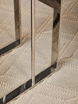 Luxury Silver C-Shape Side Table