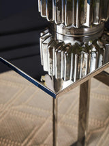 Luxury Silver C-Shape Side Table