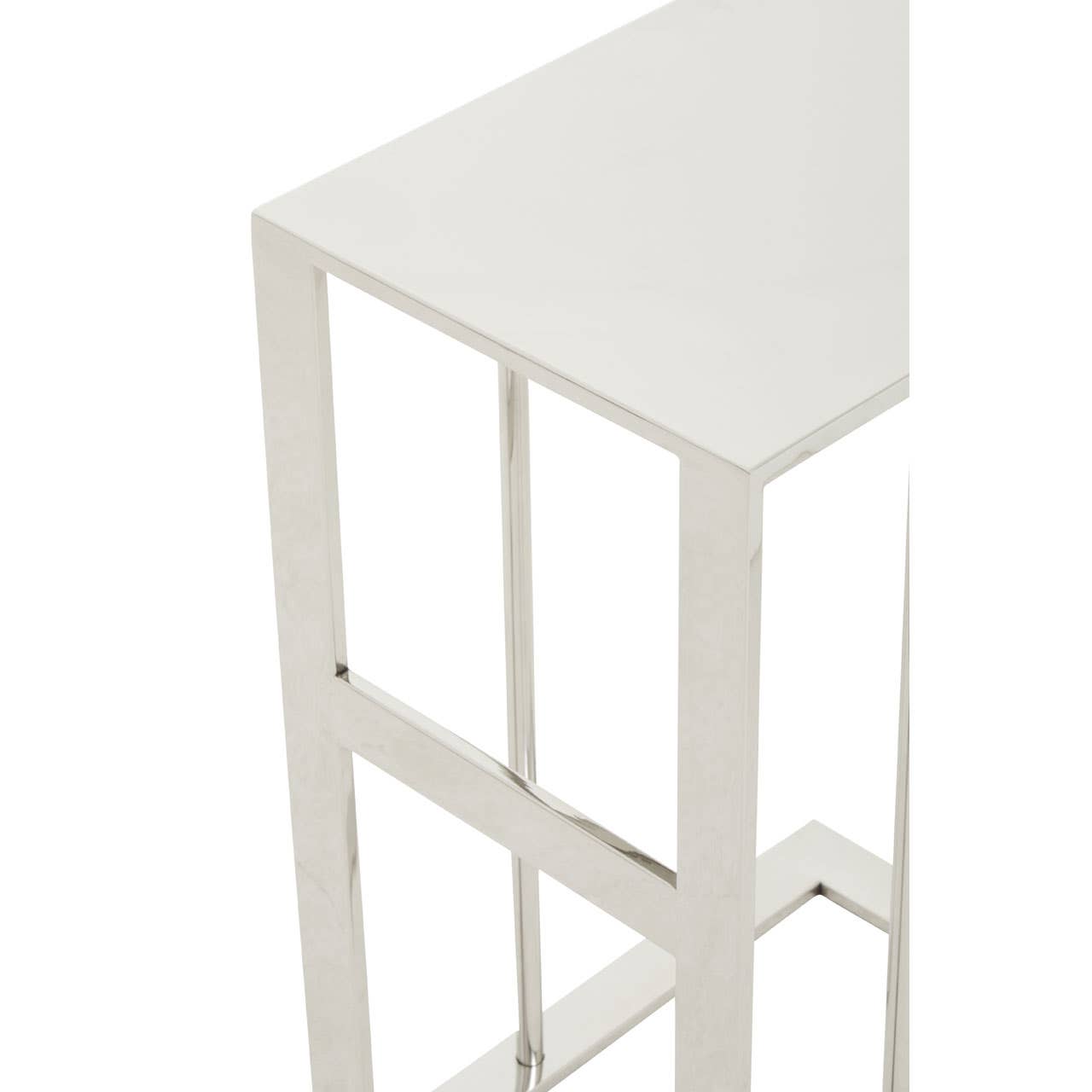 Luxury Silver C-Shape Side Table