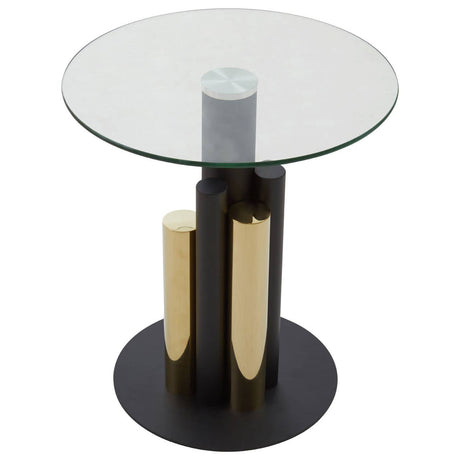 Luxurious Glass Gold Side Table