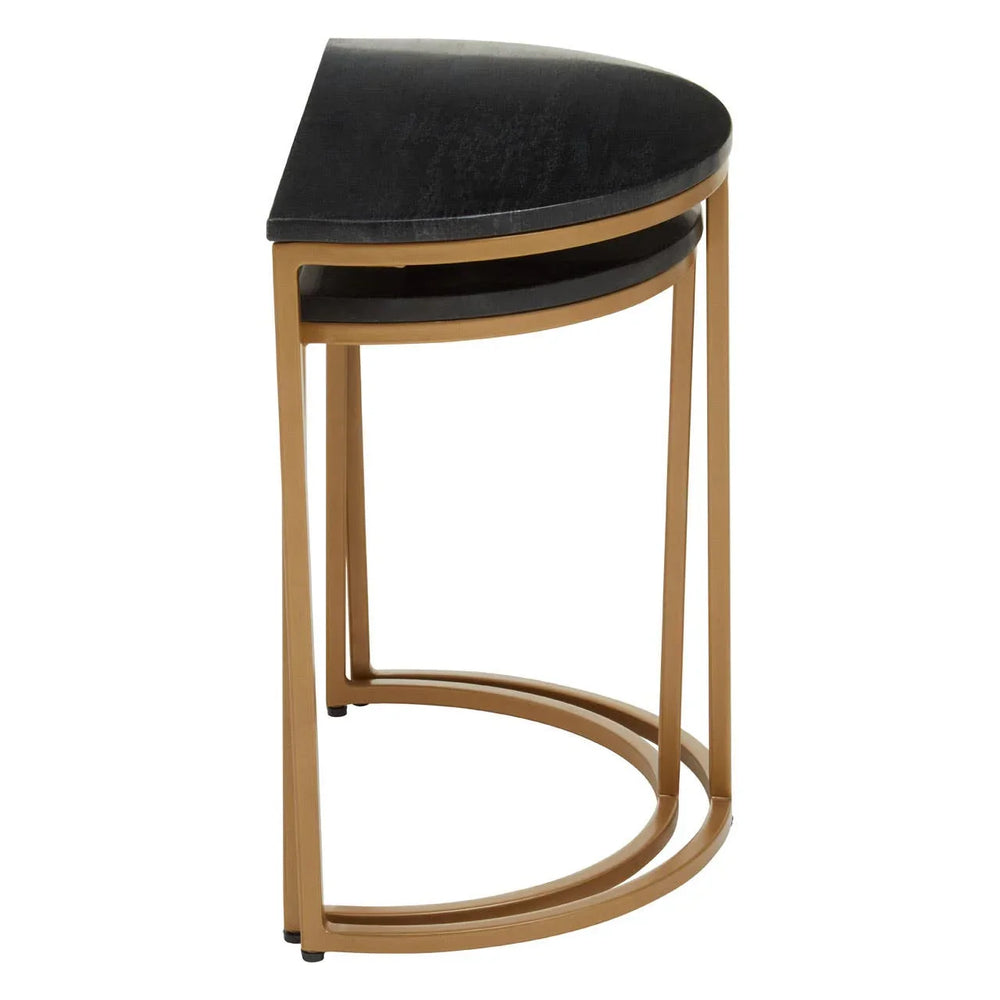 Elegance Duo Marble Nesting Tables