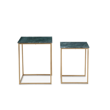 Green Marble Nesting Side Tables