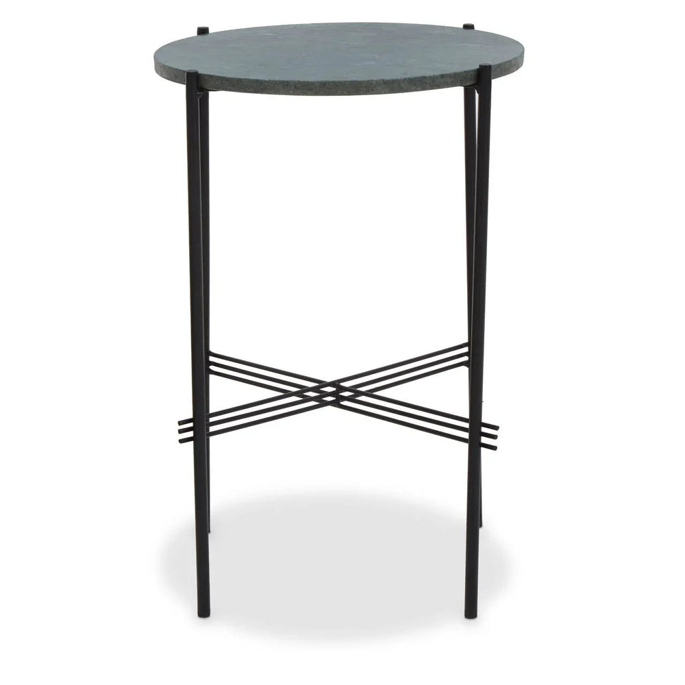 Marble Green Round Side Table