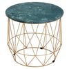 Green Marble Gold Side Table