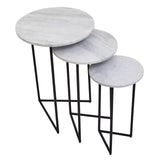 White Marble Triangular Side Tables