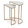 SemiCircular Marble Side Tables Set