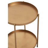 Golden Tiered Metal Side Table