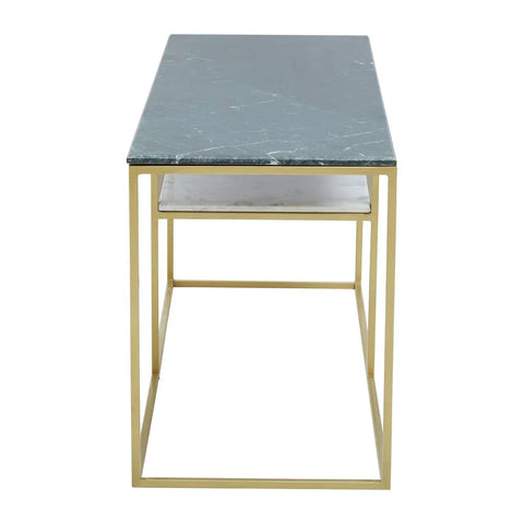 Golden Marble Geometric Console Table