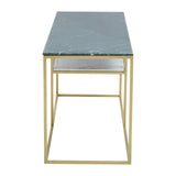Golden Marble Geometric Console Table