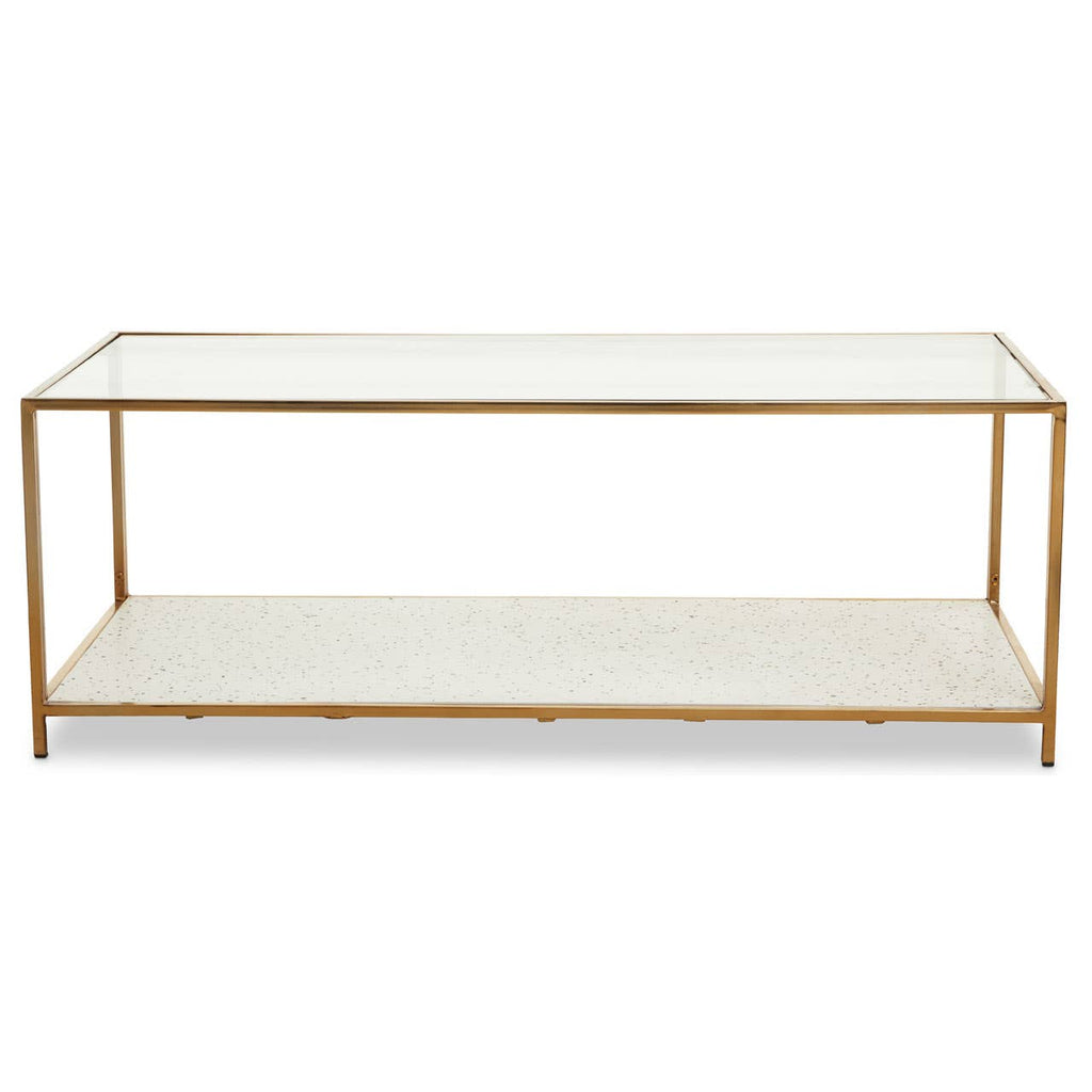 Golden Terrazzo Glass Coffee Table
