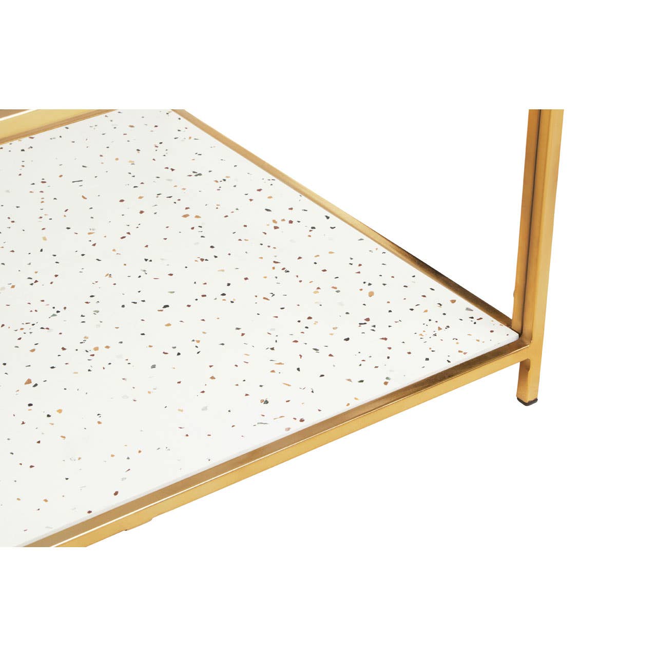 Golden Terrazzo Glass Coffee Table