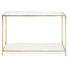 Golden Terrazzo Glass Console Table