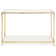 Golden Terrazzo Glass Console Table