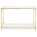 Golden Terrazzo Glass Console Table