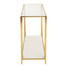 Golden Terrazzo Glass Console Table
