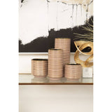 Golden Terrazzo Glass Console Table