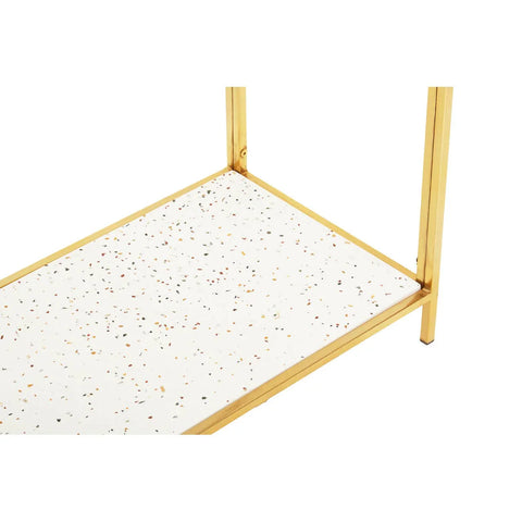 Golden Terrazzo Glass Console Table