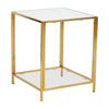 Gold Frame Glass Side Table