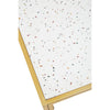 Gold Frame Glass Side Table