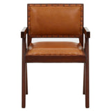 Inca Tan Leather Dining Chair