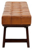 Luxe Leather Cross Base Bench