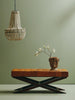 Luxe Leather Cross Base Bench