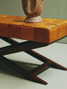 Luxe Leather Cross Base Bench