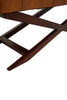 Luxe Leather Cross Base Bench