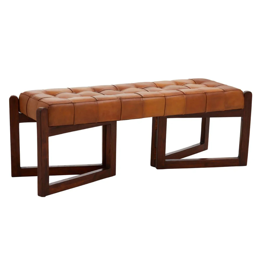 Luxe Leather Bench